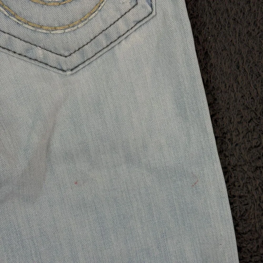 True Religion Jeans Mens 30 (Fits 31x29) Blue Geno Super T Light Wash Denim